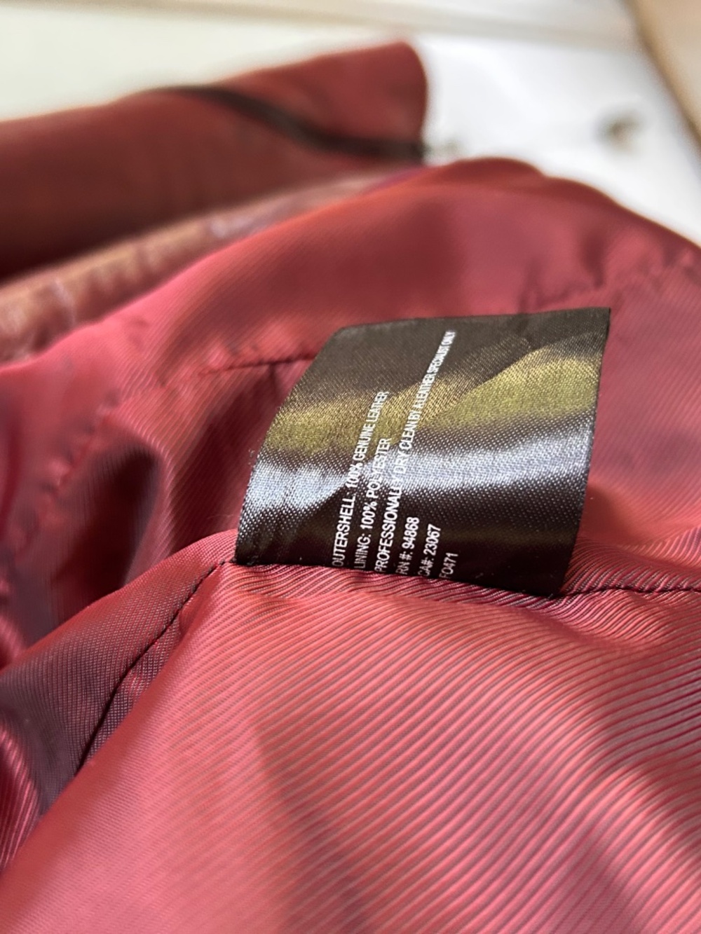 Bernardo Oxblood Leather Moto Scuba Jacket Quilted Shoulder Size S - Picture 9 of 15